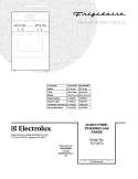 COVER Diagram and Parts List for FLF337AUE  Frigidaire Range