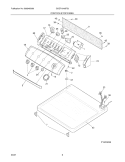 CONTROLS / TOP PANEL Diagram and Parts List for GCGR1042FS0  Frigidaire Dryer