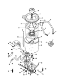 MOTOR / TUB Diagram and Parts List for WWX645RBW3  Frigidaire Washer
