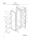 REFRIGERATOR DOOR Diagram and Parts List for FRS26F5AQ0  Frigidaire Refrigerator