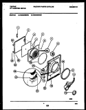 DOOR PARTS Diagram and Parts List for TDE336RBW0  Tappan Dryer