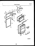 DOOR PARTS Diagram and Parts List for RT163NCWE  Frigidaire Refrigerator