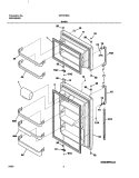 DOOR Diagram and Parts List for GRT21S6CQ0  Gibson Refrigerator