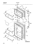 DOOR Diagram and Parts List for FRT15HB3AW2  Frigidaire Refrigerator
