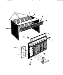 CABINET, FRONT, WRAPPER Diagram and Parts List for AH12E2T1  Frigidaire Air Conditioner