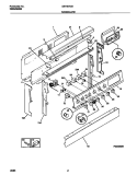 BACKGUARD Diagram and Parts List for GEF357CBSB  Gibson Range
