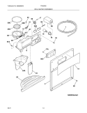 ICE & WATER DISPENSER Diagram and Parts List for FRS3R5ESBA  Frigidaire Refrigerator