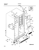 CABINET Diagram and Parts List for FRS23W3AW3  Frigidaire Refrigerator