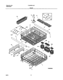 RACKS Diagram and Parts List for PLD2560LCC0  Frigidaire Dishwasher