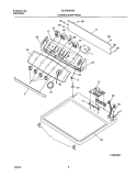 CONTROL PANEL Diagram and Parts List for GLGR642AS0  Frigidaire Dryer