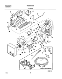 ICE MAKER Diagram and Parts List for WRS26MF5AS5  Westinghouse Refrigerator
