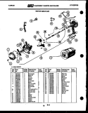 MOTOR AND PUMP PARTS Diagram and Parts List for 46-2707-23-00  Tappan Washer