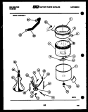 TUB DETAIL Diagram and Parts List for AWP330F1W  Kelvinator Washer