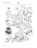 BODY Diagram and Parts List for CGLES385FS1  Frigidaire Range
