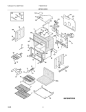 UPPER OVEN Diagram and Parts List for FEB30T5DCD  Frigidaire Wall Oven