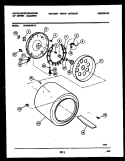 HOUSING, HEATER AND DRUM Diagram and Parts List for DC400RXD119  Frigidaire Dryer