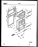 DOOR PARTS Diagram and Parts List for 95-1962-00-01  Tappan Refrigerator