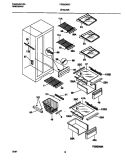 SHELVES Diagram and Parts List for FRS20WRFW0  Frigidaire Refrigerator