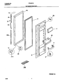 REFRIGERATOR DOOR Diagram and Parts List for FRS24ZGHD3  Frigidaire Refrigerator