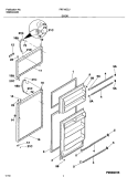 DOOR Diagram and Parts List for FRT18C2JZ1  Frigidaire Refrigerator