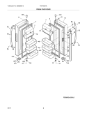 FRESH FOOD DOOR Diagram and Parts List for FGHN2844LE3  Frigidaire Refrigerator