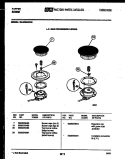 BURNER PARTS Diagram and Parts List for 30-4980-00-04  Tappan Range