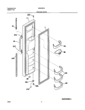 FREEZER DOOR Diagram and Parts List for GRS23F5AW5  Gibson Refrigerator