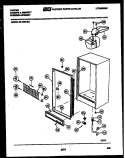 CABINET PARTS Diagram and Parts List for 98-1668-00-03  Tappan Freezer