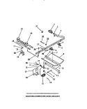 BURNERS, IGNITORS, CONTROLS Diagram and Parts List for GG32PCW2  Frigidaire Range