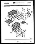 SHELVES AND SUPPORTS Diagram and Parts List for TPK160PN2W  Kelvinator Refrigerator