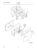 OVEN DOOR Diagram and Parts List for FEF455BBH  Frigidaire Range