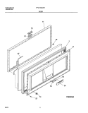 DOOR Diagram and Parts List for FFC13K2CW1  Frigidaire Freezer