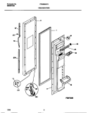 FREEZER DOOR Diagram and Parts List for FRS26ZGEB2  Frigidaire Refrigerator
