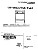 COVER Diagram and Parts List for MPF300PXWC  Frigidaire Range