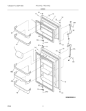 DOOR Diagram and Parts List for FRT21P6CQ3  Frigidaire Refrigerator