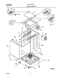 WSHR CAB, TOP Diagram and Parts List for GLET1041AS0  Frigidaire Washer Dryer Combo