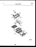 SHELVES AND SUPPORTS Diagram and Parts List for ASM140BK2  Frigidaire Refrigerator