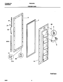FREEZER DOOR Diagram and Parts List for FRS20QRCD7  Frigidaire Refrigerator