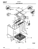 LOWER CABINET / TOP Diagram and Parts List for MLXE42REW2  Frigidaire Washer Dryer Combo