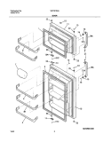 DOORS Diagram and Parts List for WRT21S4AW3  Westinghouse Refrigerator