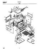 BODY Diagram and Parts List for FED353CCWC  Frigidaire Range