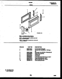 DOOR PARTS Diagram and Parts List for 56-8492-10-03  Tappan Microwave