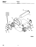 MOTOR Diagram and Parts List for FDG8970EW1  Frigidaire Dryer