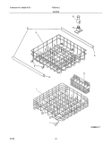 RACKS Diagram and Parts List for FDB510LCB5  Frigidaire Dishwasher