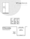 COVER Diagram and Parts List for FRS26TS7DW0  Frigidaire Refrigerator