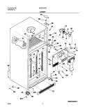 CABINET Diagram and Parts List for GLRT214RAB4  Frigidaire Refrigerator