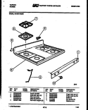 COOKTOP PARTS Diagram and Parts List for 30-3981-23-02  Tappan Range