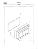 DOOR Diagram and Parts List for FFC04M0AW1  Frigidaire Freezer