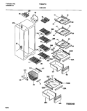 SHELVES Diagram and Parts List for FRS20PRCW0  Frigidaire Refrigerator