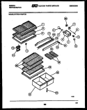 SHELVES AND SUPPORTS Diagram and Parts List for RD17F2WT3B  Gibson Refrigerator